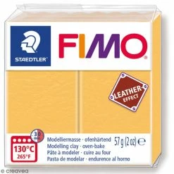 De gros 🧨 Pâte Fimo Effet Cuir Jaune Safran - 57 G ✔️