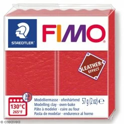 Meilleure affaire ⌛ Pâte Fimo Effet Cuir Corail - 57 G ❤️