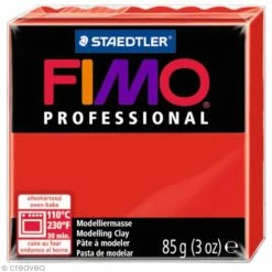 Sortie 🎉 Pâte Fimo Professional Rouge Pur 200 - 85 Gr 🌟