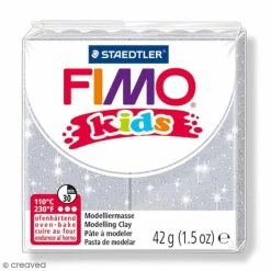 Remise ❤️ Pâte Fimo Kids Gris Pailleté 812 - 42 G 😍