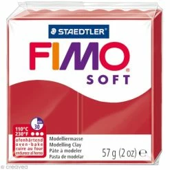 Le moins cher 🌟 Pâte Fimo Soft Rouge Noël 8020-2 P - 57 G 🧨