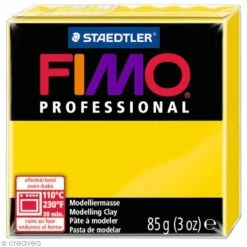 Nouveau 🛒 Pâte Fimo Professional Jaune Pur 100 - 85 Gr 😀