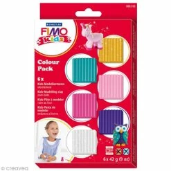 Offres 🤩 Kit Pâte Fimo Kids Fille - Assortiment De 6 Pains 🤩