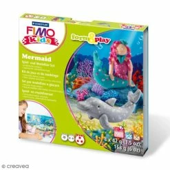Remise ✔️ Kit Pâte Fimo Kids - Sirène - Niveau Difficile 🛒