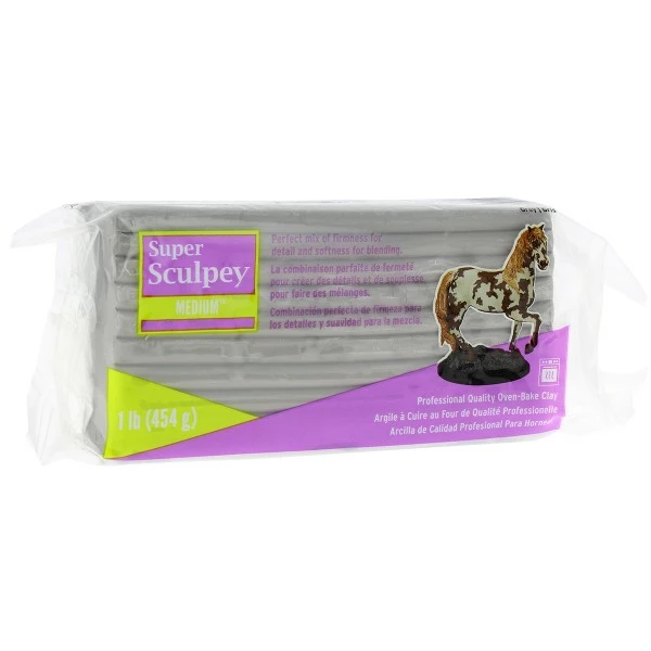 Vente flash ⌛ Sculpey 3 Pâte Super Sculpey Medium Blend - Gris - 454 G 🎁 2 Vente flash ⌛ Sculpey 3 Pâte Super Sculpey Medium Blend - Gris - 454 G 🎁