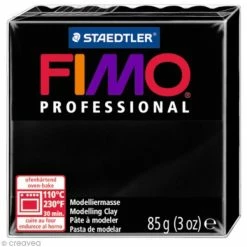 De gros 👏 Pâte Fimo Professional Noir 9 - 85 Gr ⌛