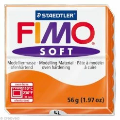 Budget 💯 Pâte Fimo Soft Orange Mandarine 42 - 56 Gr 🌟