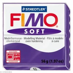 Promo 🌟 Pâte Fimo Soft Violet Prune 63 - 56 Gr 😀