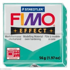 Nouveau ⌛ Pâte Fimo Effect Vert Translucide 504 - 56 Gr 💯
