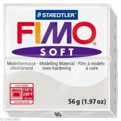 Tout neuf 👏 Pâte Fimo Soft Gris Dauphin 80 - 56 Gr 🔥