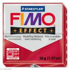 Bon marché 👏 Pâte Fimo Effect Rouge Rubis Métallique 28 - 56 Gr 💯