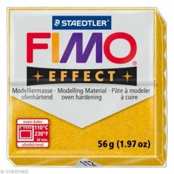 Promo 🌟 Pâte Fimo Effect Or Pailleté 112 - 56 Gr 💯