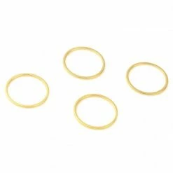 Bon marché 🌟 Perlesmania Pate Cernit PS11000433 PAX 4 Pendentifs, Connecteurs Rond 30mm Cuivre Finition OR 18KT 🥰