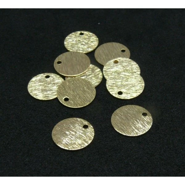 Promo 🤩 Perlesmania Pate Cernit HY00306FG PAX 6 Pendentifs, Médaillon Style Striée 8 Mm En Laiton Finition Doré 24KT Pour Création D ⌛ 3 Promo 🤩 Perlesmania Pate Cernit HY00306FG PAX 6 Pendentifs, Médaillon Style Striée 8 Mm En Laiton Finition Doré 24KT Pour Création D ⌛