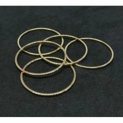 Le moins cher ✨ Perlesmania Pate Cernit PS11000436 PAX 5 Anneaux Fermés 25mm Cuivre Plaqué Or 18KT 👏