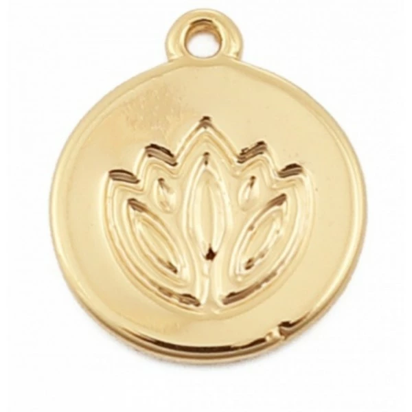 Meilleur prix 🧨 Perlesmania Pate Cernit PS110119966 PAX 1 Pendentif Médaillon Fleur De Lotus, Yoga - 10mm - Cuivre Plaqué OR 18KT ✨ 3 Meilleur prix 🧨 Perlesmania Pate Cernit PS110119966 PAX 1 Pendentif Médaillon Fleur De Lotus, Yoga - 10mm - Cuivre Plaqué OR 18KT ✨