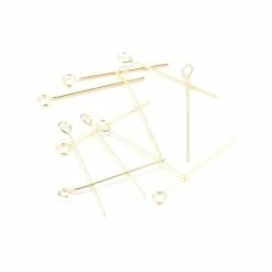 Coupon 🔥 Perlesmania Pate Cernit PS11000477 PAX 20 Tiges Oeil DORE Longueur 20mm Par 0,4mm Cuivre Plaqué OR 18KT ❤️