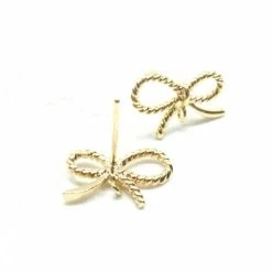 Grosses soldes 🎁 Perlesmania Pate Cernit PS11769270 PAX 2 Supports Boucle D'oreille Puce Nœud Torsade Avec Attache 14mm Cuivre Doré 18KT 🛒