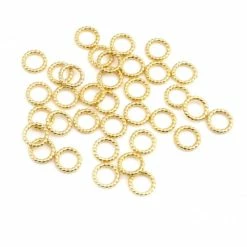 Grosses soldes 🛒 Perlesmania Pate Cernit PS110232750 PAX 40 Anneaux Torsadés 10mm Métal Plaqué Or 18KT ⌛