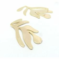 Grosses soldes ❤️ Perlesmania Pate Cernit PS110114227 PAX1 Pendentif - Feuille 39mm - Cuivre Plaqué OR 18KT 🧨