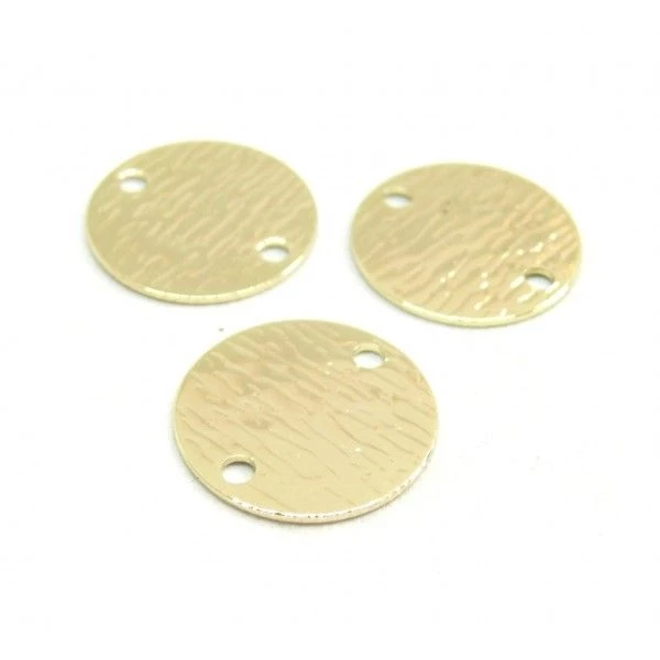 Coupon ⌛ Perlesmania Pate Cernit PS10109880 PAX 2 Pendentifs, Connecteurs Rond Strié 16 Mm, Cuivre Plaqué OR 18KT ✔️ 3 Coupon ⌛ Perlesmania Pate Cernit PS10109880 PAX 2 Pendentifs, Connecteurs Rond Strié 16 Mm, Cuivre Plaqué OR 18KT ✔️