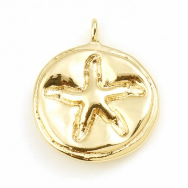Meilleure affaire 🔔 Perlesmania Pate Cernit PS11833921 PAX 1 Pendentif Médaille étoile De Mer 15mm Cuivre Plaqué Or 18KT 🔔 3 Meilleure affaire 🔔 Perlesmania Pate Cernit PS11833921 PAX 1 Pendentif Médaille étoile De Mer 15mm Cuivre Plaqué Or 18KT 🔔