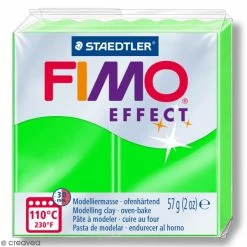 Budget 🔥 Pâte Fimo Effect Néon Vert 501 - 57 Gr 😀