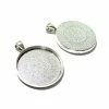 Grosses soldes 😉 Perlesmania Pate Cernit PS1187979 PAX 2 Supports De Pendentif Rond 30mm Qualité Extra Métal Coloris Argent Antique 🔔