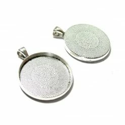 Grosses soldes 😉 Perlesmania Pate Cernit PS1187979 PAX 2 Supports De Pendentif Rond 30mm Qualité Extra Métal Coloris Argent Antique 🔔