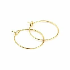 Le moins cher 👏 Perlesmania Pate Cernit PS11655451 PAX 20 Boucles D'oreilles Créoles Tiges 20mm Métal Couleur Doré 🧨