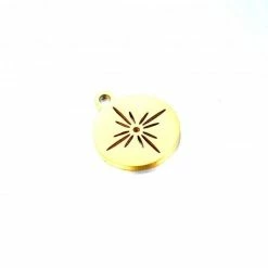 Meilleur prix 😍 Perlesmania Pate Cernit BU11220427090413 PAX 2 Pendentifs, Breloques - Médaille Avec Étoile - 12 Mm - Doré En Acier Inoxydab 🤩