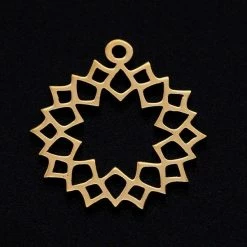 Acheter 💯 Perlesmania Pate Cernit BU11220420170125 PAX 2 Breloques - Forme Géométrique Mandala - 18 Mm - Doré En Acier Inoxydable 201 🎉