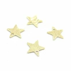 Meilleur prix ✔️ Perlesmania Pate Cernit HY00310G PAX 10 Pendentifs Etoiles Striés 8 Mm Laiton Doré Plaqué 24KT 😍