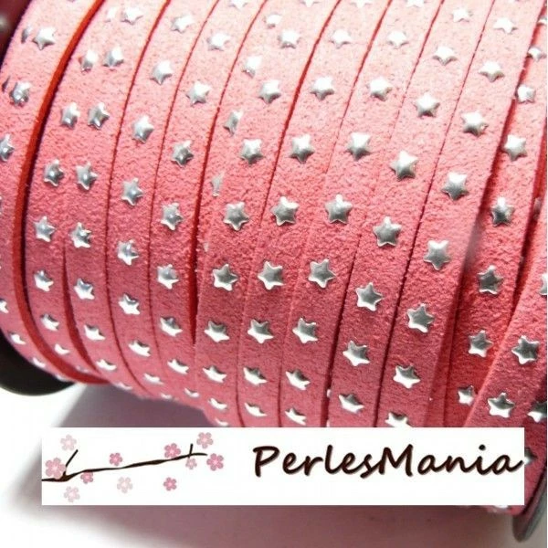 Promo ⭐ Perlesmania Pate Cernit 1 Rouleau De 18 Mètres De Suédine à ETOILES Rivets Argentées ROSE FUCHSIA H601, 5 Par 2mm, DIY ✨ 3 Promo ⭐ Perlesmania Pate Cernit 1 Rouleau De 18 Mètres De Suédine à ETOILES Rivets Argentées ROSE FUCHSIA H601, 5 Par 2mm, DIY ✨