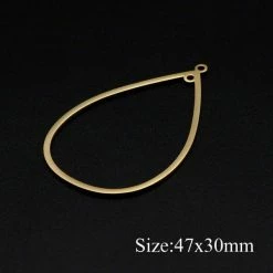 Acheter ⭐ Perlesmania Pate Cernit BU11220402094848 NO 5 PAX 1 Breloque -Connecteur Goutte 47 Par 30 Mm - Doré En Acier Inoxydable 201 ✨