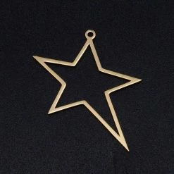 Bon marché 🧨 Perlesmania Pate Cernit BU11220402134655 PAX 1 Breloque - Etoile - 33 Mm - Doré En Acier Inoxydable 201 - Placage Ionique 😀