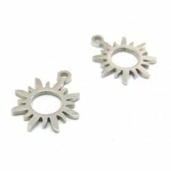 Remise 🔔 Perlesmania Pate Cernit PS11832198 PAX 1 Pendentif - Soleil- 15 Mm - Argenté En Acier Inoxydable 304 - Pour Bijoux Raffinés 😀