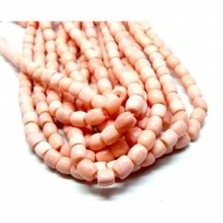 Vente flash 💯 Perlesmania Pate Cernit Lot D'environ 20 Cm Perles De Corail Bambou De Mer Baril Rose Saumon 8 Par 9 Mm ⭐