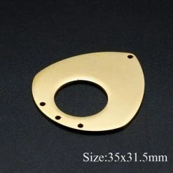 Bon marché ⭐ Perlesmania Pate Cernit BU11220402094848 NO 11 PAX 1 Breloque -Multi Connecteur Chandelier 35 Par 31 Mm - Doré En Acier Inox 🥰