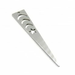 Tout neuf ✨ Perlesmania Pate Cernit PS11846632 PAX 1 Pendentif Long Triangle Etoile, Lune, Galaxie 48 Mm, Acier Inoxydable Finition Arg 👍