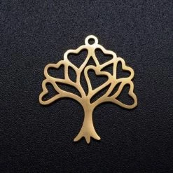 Bon marché 🔔 Perlesmania Pate Cernit BU11220308164750 NO2 PAX 2 Pendentifs, Breloques - Arbre à Cœurs - 21 Mm - Doré En Acier Inoxydable 👍