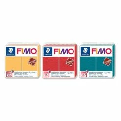 Coupon ⌛ Graine Créative Pate Fimo 3 Pâtes Polymères Effet Cuir - Jaune Safran, Pastèque, Turquoise 💯