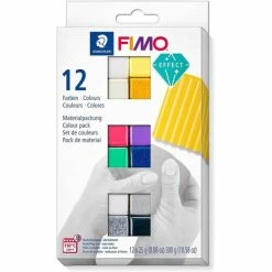 Bon marché 🛒 Pâte à Modeler "Fimo Effect" - Kit De 12 ⭐