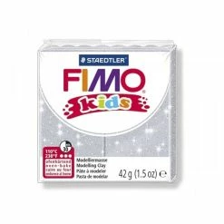 Meilleure vente 😉 Perlesmania Pain Pate Fimo Kids Gris Paillette 42gr 8030-812 MODELAGE 🎁