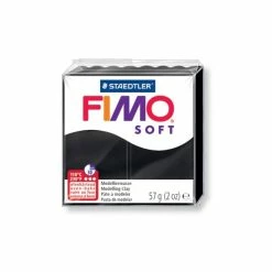 Offres 👍 Perlesmania 1 PAIN PATE FIMO SOFT Noir 57gr 8020-9 Modelage, Pâtes Polymères 😀