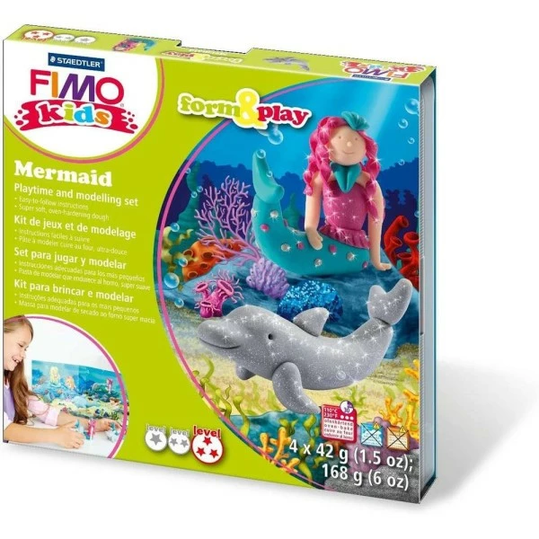 Remise đ Pate Fimo Fimo Kids Kit De Modelage Form & Play "Mermaid" đ 3 Remise đ Pate Fimo Fimo Kids Kit De Modelage Form & Play "Mermaid" đ