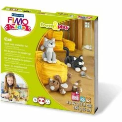 Remise 💯 Pate Fimo Fimo Kids Kit De Modelage Form & Play "Cat" 🎉