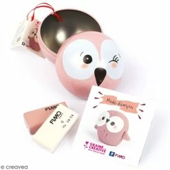 Promo 💯 Graine Créative Fimo Soft Kit Fimo Boule De Noël Métallique - Chouette - 4 Pcs 🎉