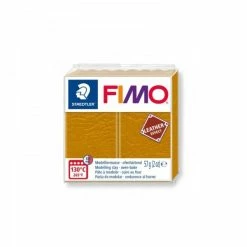 Tout neuf 🌟 Perlesmania Fimo Classic 1 Pain 56g Pate Polymère FIMO Effet CUIR Ocre 8010-179 😉