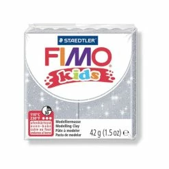 Remise 🎁 Czech Beads Exclusive FIMO Kids 42g - Argent Avec Paillettes Enfants De La Pâte à Modeler, Argile Polymère, Argile De L'Ar 🧨